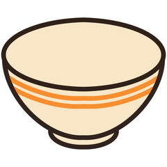 Bowl on transparent png, empty bowl isolated on transparent background