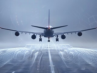 Reverberation across the plane in an engineer's testing ground, sound waves with  geometric