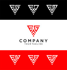 EG triangle logo ,triangle monogram logo with two initials vector Icon, mature, masculine, sophisticated, geometric powerful logo.