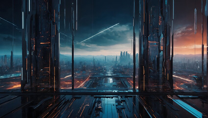 Futuristic techscape, A mesmerizing abstract backdrop tailored for cutting-edge technology concepts.