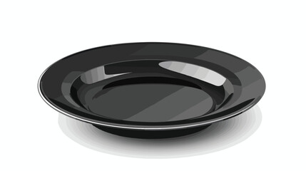 Vector illustration of modern thin black plate