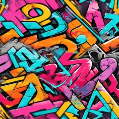 Colorful graffiti style word. Abstract urban art.