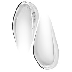 composition of smears of transparent cosmetic gel on an empty background