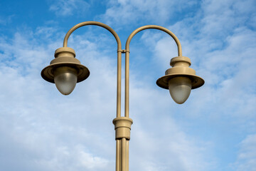 Fototapeta na wymiar Street lighting. lanterns on the street. lamp in the park. Old street light