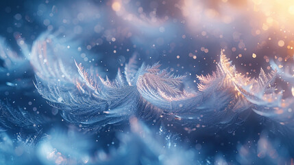 Frosty abstract ice patterns evoke a sense of wonder.