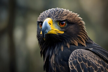 Fototapeta premium A close up of a black eagle