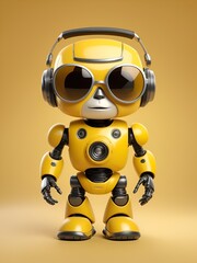 Futuristic Young Robot Character