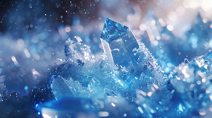 Glacial abstract wonders in crystalline beauty. - obrazy, fototapety, plakaty