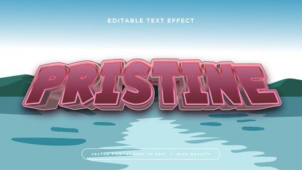 White red and blue pristine 3d editable text effect - font style