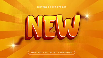 Yellow orange and red new 3d editable text effect - font style