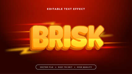 Obraz premium Orange yellow and red brisk 3d editable text effect - font style