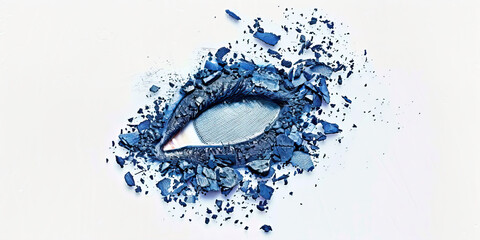 Crushed blue eye shadow
