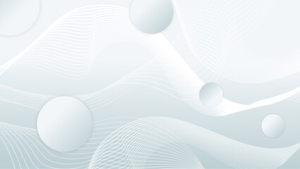 White vector gradient abstract background with shapes elements. For background presentation, background, wallpaper, banner, brochure, web layout, and cover