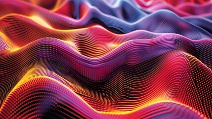 Obraz premium Grid Art: A 3D vector illustration of a grid-based textile design