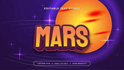 Orange red and purple violet mars 3d editable text effect - font style