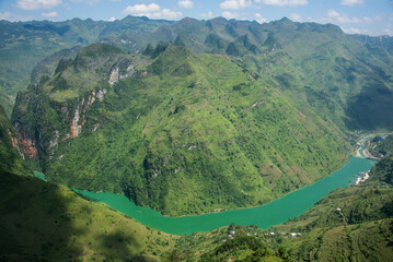 Trekking above the Nho Que River and Tu San Canyon, Ma Pi Leng, Ha Giang, Vietnam