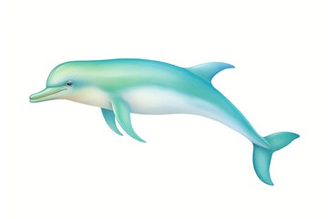 A drawing watercolor of Irrawaddy Dolphin  Inhabits the coastal waters of South and Southeast Asia