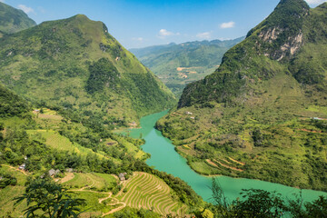 Trekking above the Nho Que River and Tu San Canyon, Ma Pi Leng, Ha Giang, Vietnam