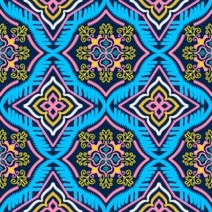 Seamless Ikat ethnic traditional pattern geometric abstract folklore ornament Tribal ethnic illustration background