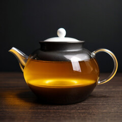 Tea pot on plate AI