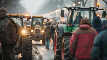 Farmers Protest in City Against Tax Increases and Benefit Abolition