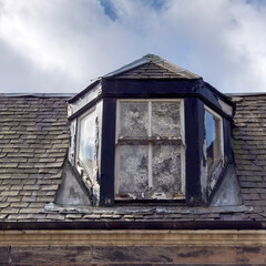old window in building
