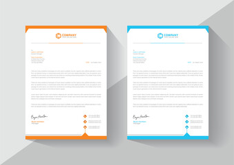 Corporate letterhead template,  Modern letterheads templates design for your business and project, Vector illustration