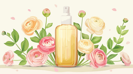 Bottle of natural cosmetic product