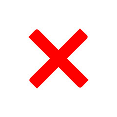 Obraz premium Red Cross Mark with white round background