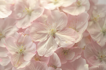 The delicate texture of cherry blossom petals, showcasing their softness and pastel hues. Cherry blossom petal textures offer a romantic and ethereal backdrop