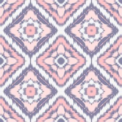 Seamless Ikat ethnic traditional Textile pattern geometric abstract folklore ornament Tribal ethnic...