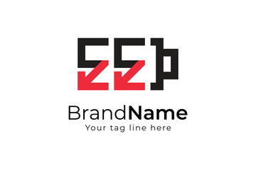 Obraz premium Battery shape letter ee logo vector design simple logo template concept. 