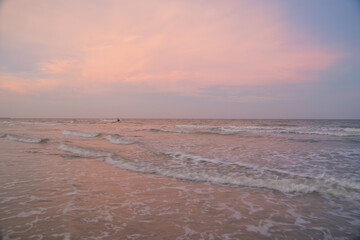 Fototapeta premium Clear blue turquoise seawater, Andaman sea in Phuket island in summer season, Thailand. Water in ocean pattern wallpaper background.