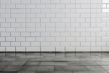 PNG White tile wall architecture backgrounds flooring.