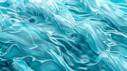 Obraz premium Fluid Wave Motion in Soft Turquoise