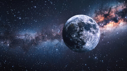 Obraz na płótnie Canvas Moon in space