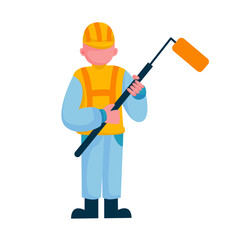 Construction worker character illustration sets