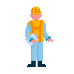 Construction worker character illustration sets