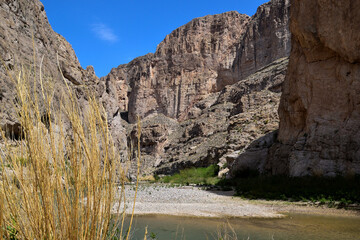 River flowing through a gorge in Big Bend National Park. Texas, USA