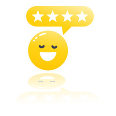 customer review icon with emoji