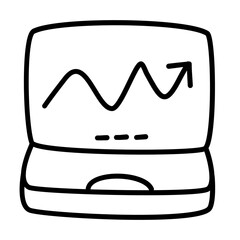 graphic chart of office workspace doodle elements