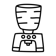 refill water of office workspace doodle elements