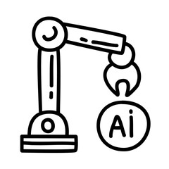 artificial intelligence doodle icons