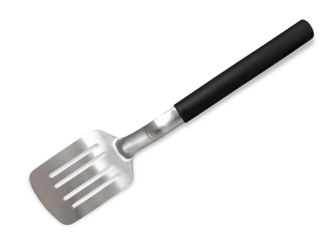 Spatula grill tool, stainless steel barbecue paddle with black handle insulated