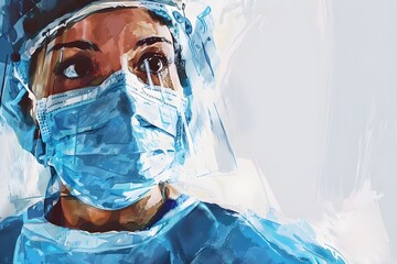 portrait of doctor in a mask