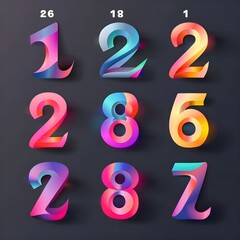 numbers, one two three six four seven background