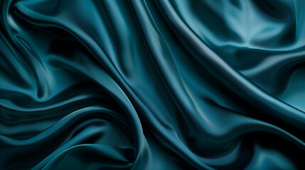 Obraz premium Dark cyan silk background texture