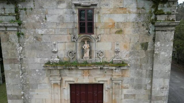 Facade Statue, Santa Maria de Grixoa Church, Spain