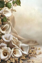 Elegant Bouquet of White Flowers on Table