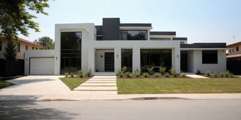 Fototapeta premium modern house property real estate exterior design